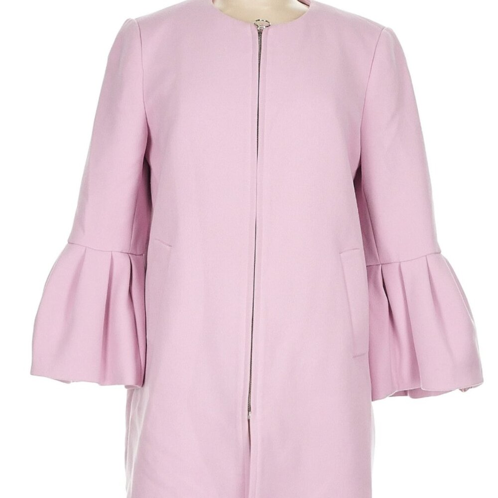 Like NEW: Zara Pink Coat with Fun Sleeves (Size XS)
